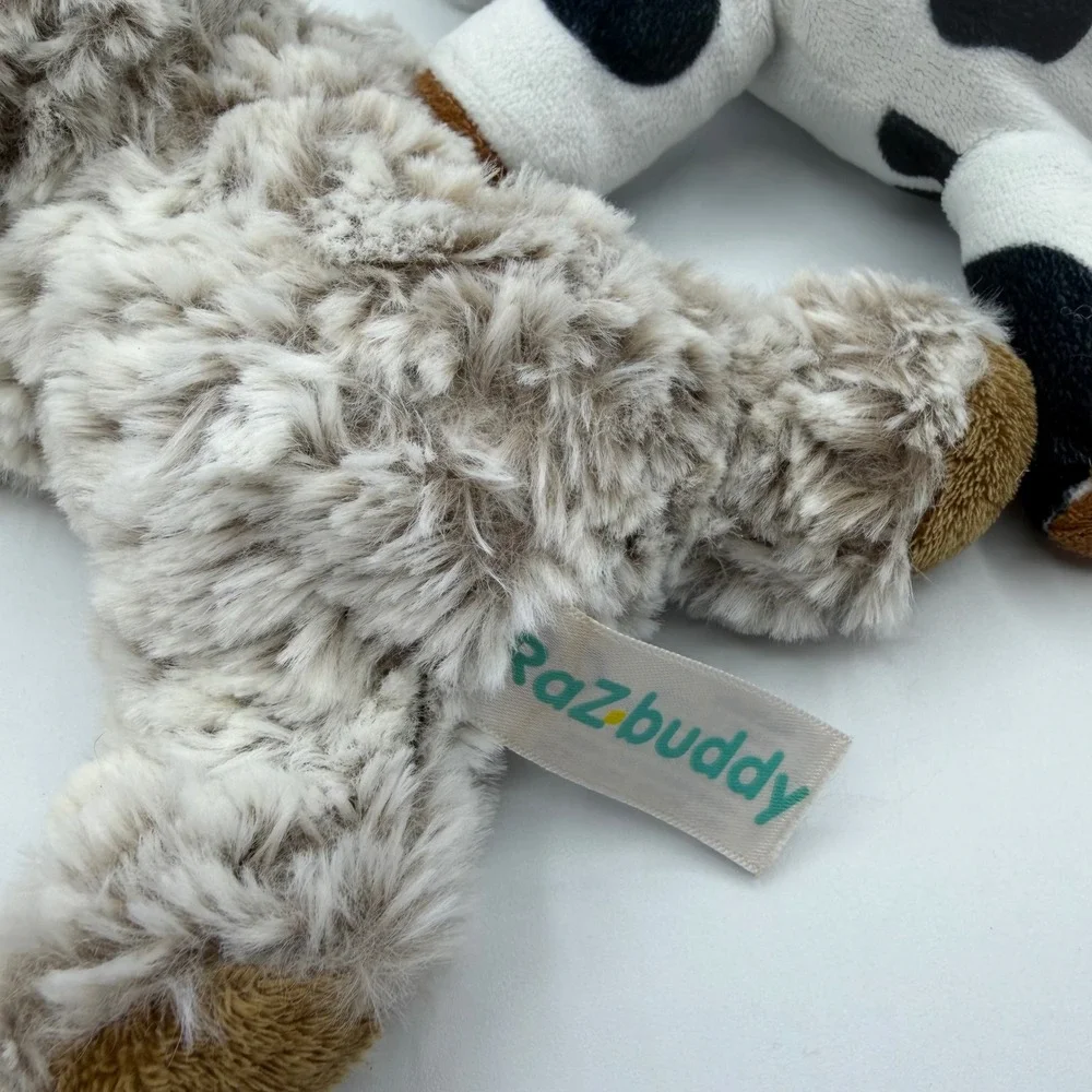 RaZbaby Sloth RaZbuddy & Philips Avent Cow Plush Pacifier Holder Bundle 2pc 2023
